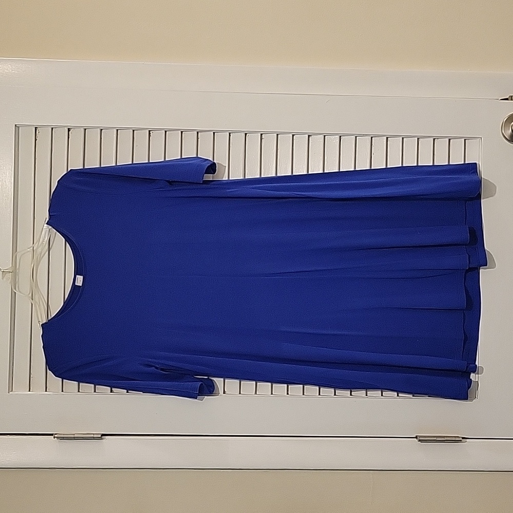 NWOT Old Navy 3/4 slv solid blue dress Size Small